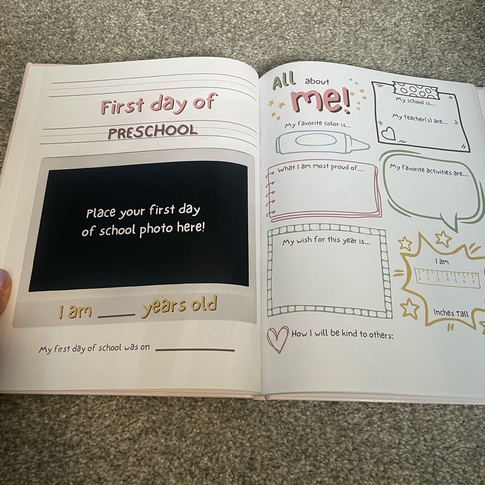 First and Last Day of School Memory Keepsake Book